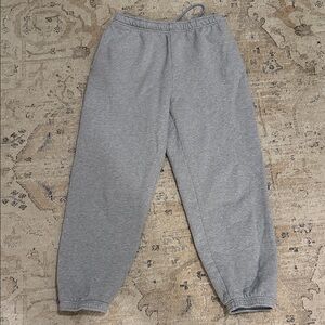 Aritzia mega fit sweat fleece cozy fleece sweat pants grey PRICED TO SELL